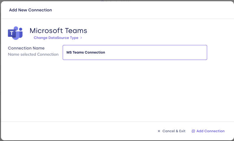 Microsoft Teams connection configuration