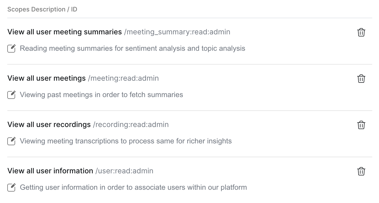 Zoom App Marketplace — enable read-only app permissions